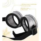 Verkleidungskostüm Lustiges Halloween Kostüm Zubehör für Erwachsene, Schutzbrille/Gelbe Mütze/Handschuhe für Herren Damen Cosplay Party Set