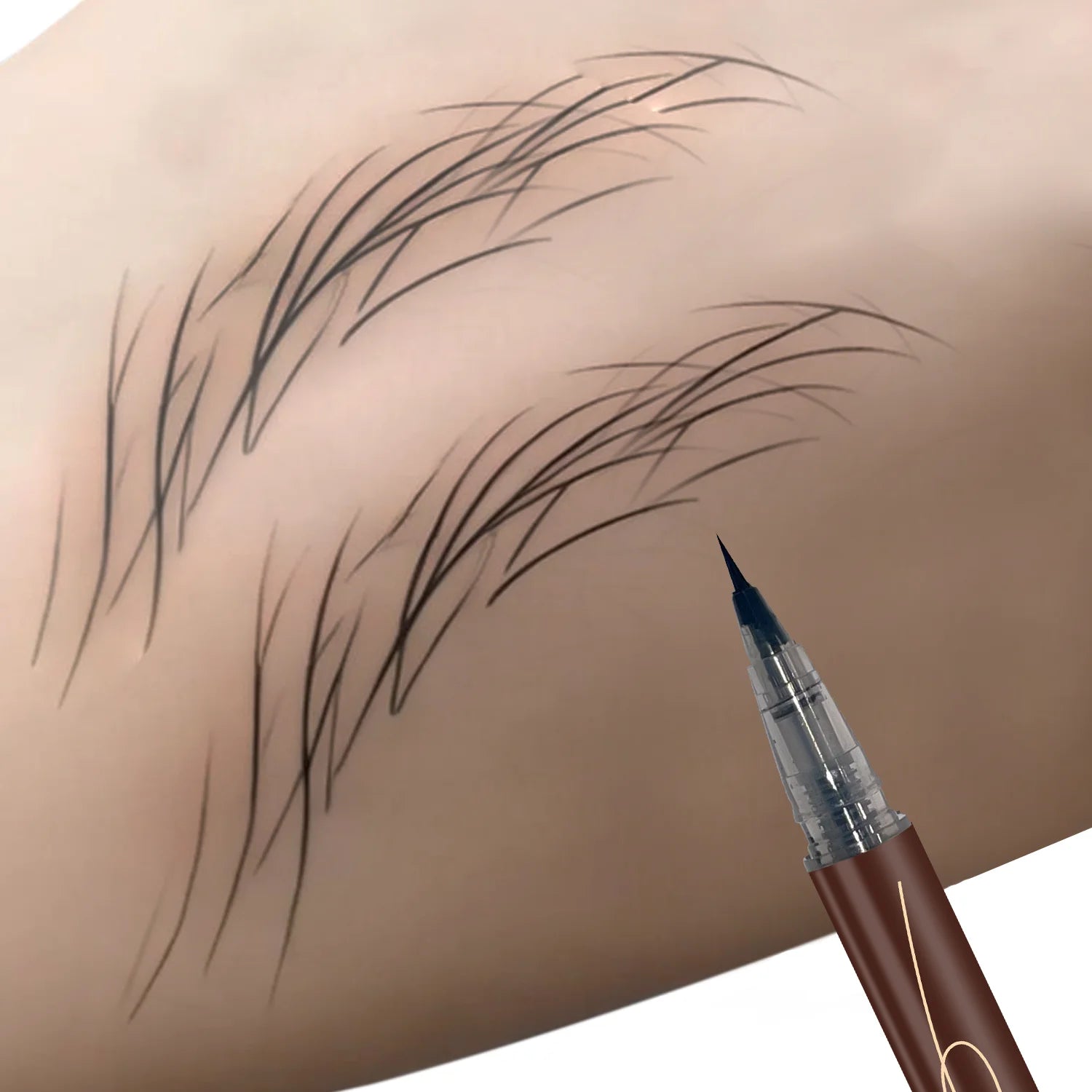 Ultra-fine ultra-fine eyebrow pencil waterproof professional sweat-proof liquid eyeliner Eyebrow dual-purpose durable makeup art Main image