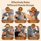 11-IN-1 Elektrisches Massagegerät, 99 Stufen, leistungsstarke Faszienpistole, Hochfrequenz-Vibrations-Körpermassagegerät für Arme, Beine, Muskeln, Masajeador