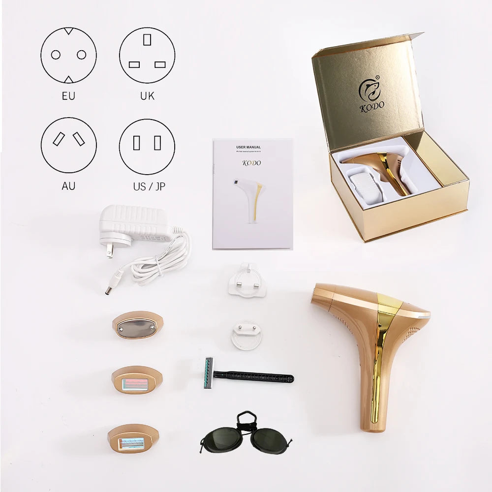 KODO 2026 High-End Personalisierung Eis Laser Haarentfernung Laser Epilierer Permanent IPL Schmerzloser Fotoepilierer 4 in 1 für Gesicht und Körper