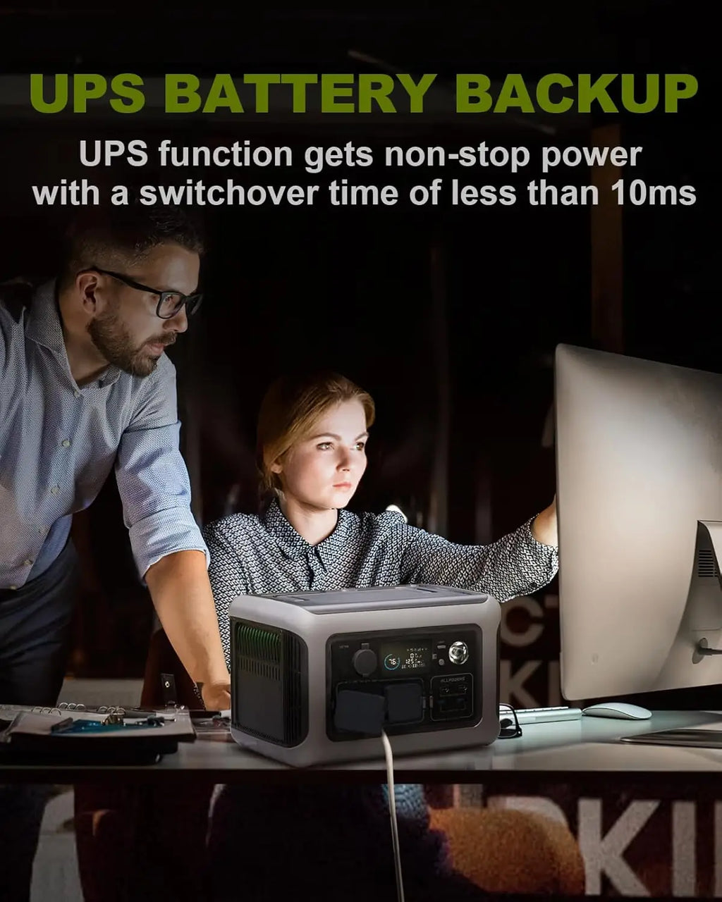 ALLPOWERS Tragbare Powerstation R600, 299Wh LiFeP04 Akku mit 2x 600W (1200W Spitze) AC-Steckdosen für Outdoor-Camping Wohnmobil Zuhause