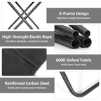 Tragbare Klapp-Angelausrüstung Leichtes Gestell aus Eisenlegierung Klappbare Outdoor Camping Picknickbank Handtasche Kompakter Robuster Hocker