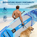 Aufblasbares Stand-Up Paddleboard Komplettset mit verstellbarem Paddel/Handpumpe für Wassersport und Surfen im Freien