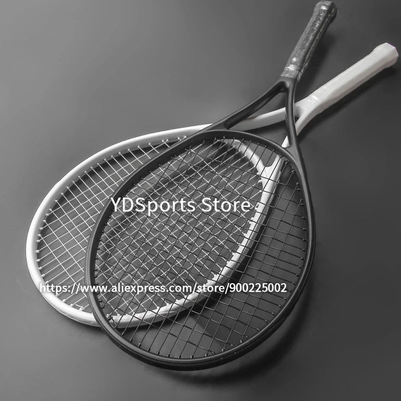 1x 27 Zoll Tennis-Racket, besaitet, Carbon-Aluminium-Legierung, Freizeit-Schläger, stoßfest, mit Tragetasche, für Erwachsene