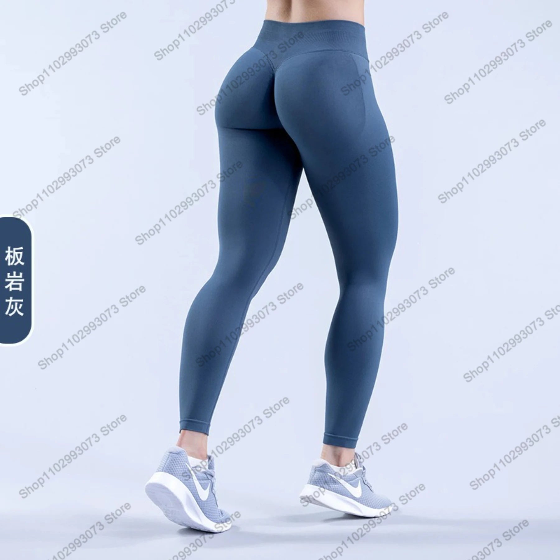 Damen High Waist Nahtlose Yoga Leggings Bauchkontrolle Po-Lifting Workout Hose Weiche Athletic Leggings für Fitnessstudio Fitness Laufen