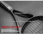 1x 27 Zoll Tennis-Racket, besaitet, Carbon-Aluminium-Legierung, Freizeit-Schläger, stoßfest, mit Tragetasche, für Erwachsene