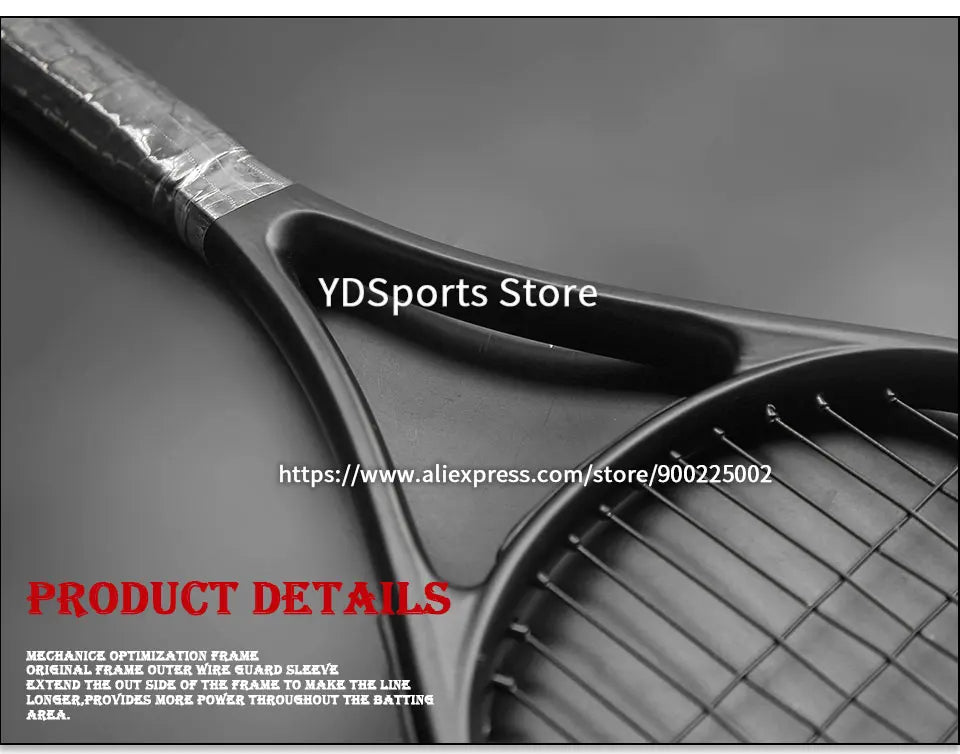 1x 27 Zoll Tennis-Racket, besaitet, Carbon-Aluminium-Legierung, Freizeit-Schläger, stoßfest, mit Tragetasche, für Erwachsene