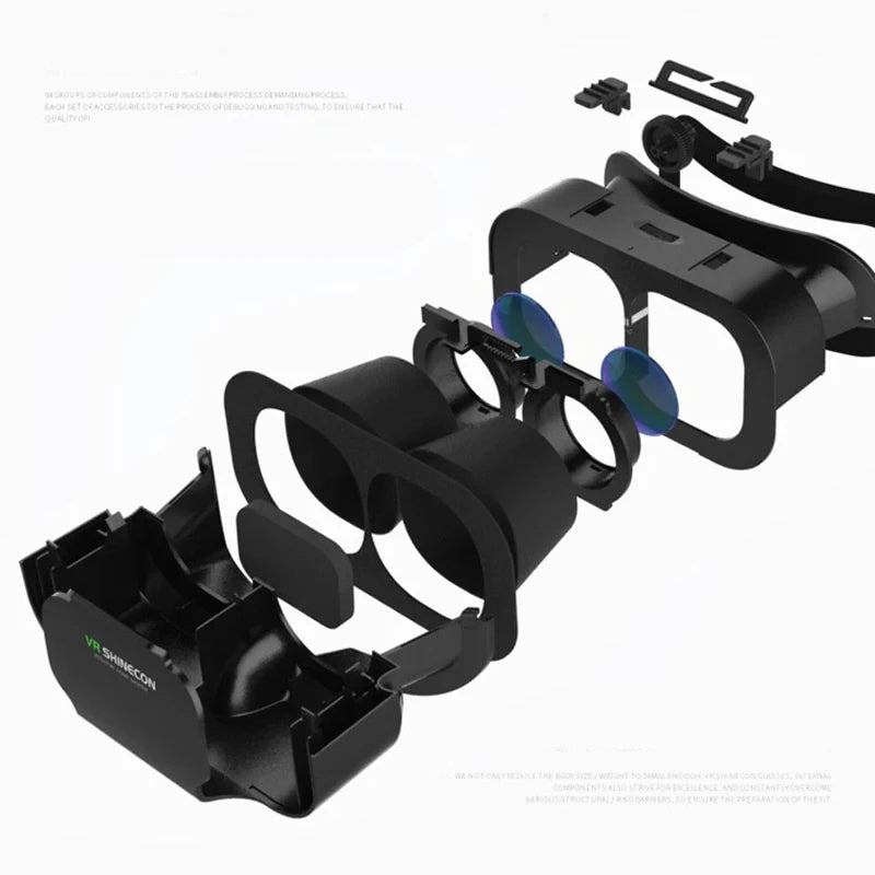 Shinecon 3D VR Brille Virtual Reality Viar Goggles Headset Geräte Smart Helm Linsen für Handy Mobil Smartphones Viewer