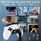 4K HD 64G Videospielkonsole: M15 Game Stick mit über 40.000 klassischen Arcade-Spielen, zwei kabellose Gamepads, Zwei-Spieler-TV-System