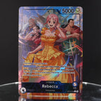 One Piece TCG OPCG Englisch Leaderkarte OP15 Leader-Karten-Set Ruffy Lucy Enel Krieg Rebeca Brook KAMI's Island Textured Foil Karte