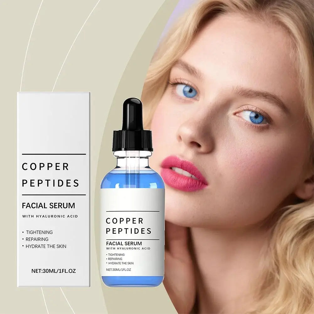 Kupferpeptid-Serum Anti-Falten-Entferner Antioxidans Hautstraffend Barriere-Reparatur Tiefe Hydration Hyaluronsäure-Gesichtsserum