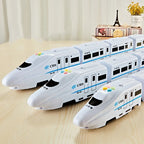 Spielzeug-Elektrozug "Bullet Train" – Batteriebetriebene Aktionslokomotive, Hochgeschwindigkeitsfahrzeug mit Zuggeräusch und Licht, Geschenk für Kinder