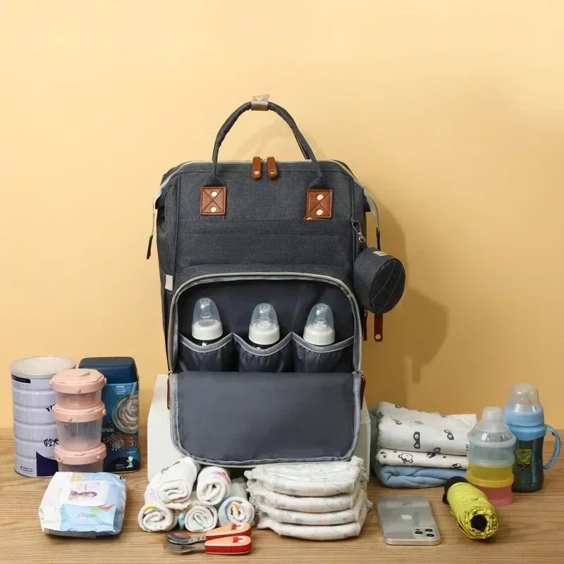 USB Mummy-Bag Windeltasche Babypflege Große Kapazität Mama Rucksack Mummy Mutterschaft Nasstaschen Wasserdichte Baby Schwanger Wickelrucksack