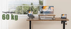 Devoko elektrischer höhenverstellbarer Schreibtisch 120 × 60 cm mit Monitorständer Ergonomischer Sitz-Steh-Schreibtisch (Weiß)