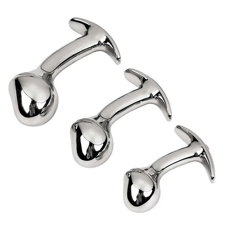 Kleines mittleres großes Analperlen-Plug-Set, künstlicher Dildo, Metall-Analplug, tragbarer Einsatz, Sexspielzeug für Männer und Frauen