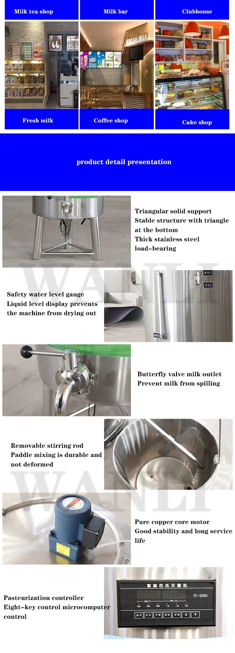 Home Electric 30L Kommerzielle Pasteurisierungsbehälter Milchpasteurisierungsmaschine Joghurt Kuh Wein Farm Rasen Intelligenter Sterilisator 22