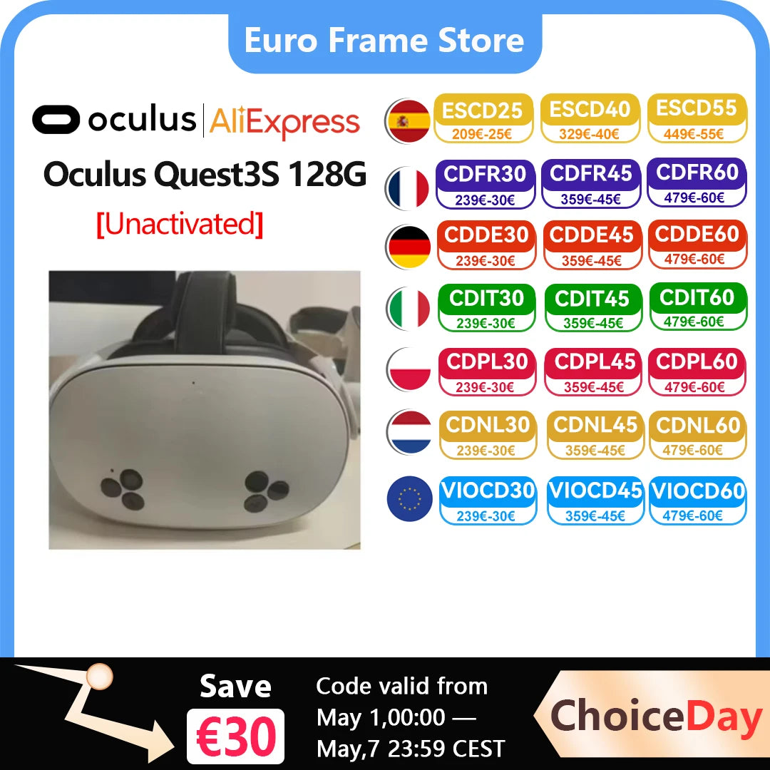 Oculus Quest3S 128G All-in-One VR-Brille Meta Quest3 VR Bewegungsgesteuerte intelligente Helm-Spielekonsole Quest3s 128G