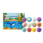 12er Badekugeln Set mit Überraschungsspielzeug, ätherischen Ölen, feuchtigkeitsspendender Hautpflege, Badespaß, sensorisches Spielzeug Geschenk für Jungen & Mädchen