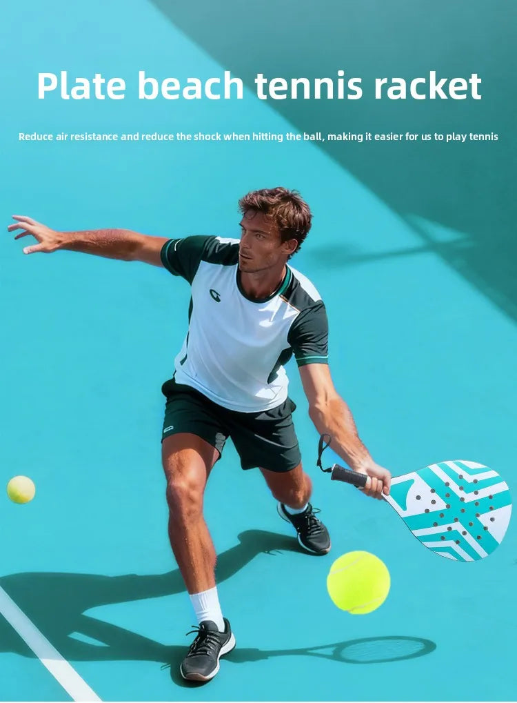 Padel-Tennisschläger Strandtennisschläger Carbonfaser Leichte Tennisschläger Outdoor-Sport Herren- und Damen-Leuchtschläger