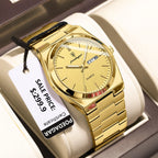 POEDAGAR Luxus Herrenuhren Wasserdicht Leuchtende Datumsanzeige Wochentag Herrenuhr Edelstahl Casual Mode Quarz Herren Armbanduhr Reloj