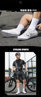 Speed Cycling Sneaker Herren Rennradschuhe Cleat-Schuhe SPD-Schuhe Fahrrad Flat Pedal Schuhe Herren Outdoor-Schuhe Weiß