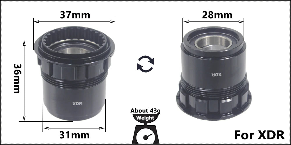Fahrrad Micro Spline Freilauf MTB Rennrad Naben Konverter Endkappe Adapter 11/12 Fach MS HG DT Nabenkörper Treiber für XD DT240/350