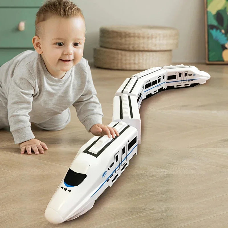 Kinder DIY Simulation Hochgeschwindigkeitszug Spielzeug Elektrischer Klang Licht Modell Zug Gleis Set Spielzeug für Kindergeburtstagsgeschenk Hauptbild