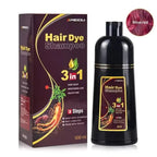 30ml/500ml 3-in-1 Schnell-Haarfärbeshampoo Naturschwarz Kräuter-Haarfarbe Feuchtigkeitsspendend Milde Haarfärbe-Pflegespülung Haarpflegeprodukte