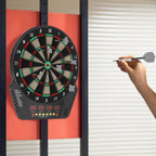 Elektronische Dartscheibe mit 6 Darts Dartboard Innovativer Dartautomat mit 27 Spielmodi & 243 Varianten unterstützt bis zu 16 Spieler
