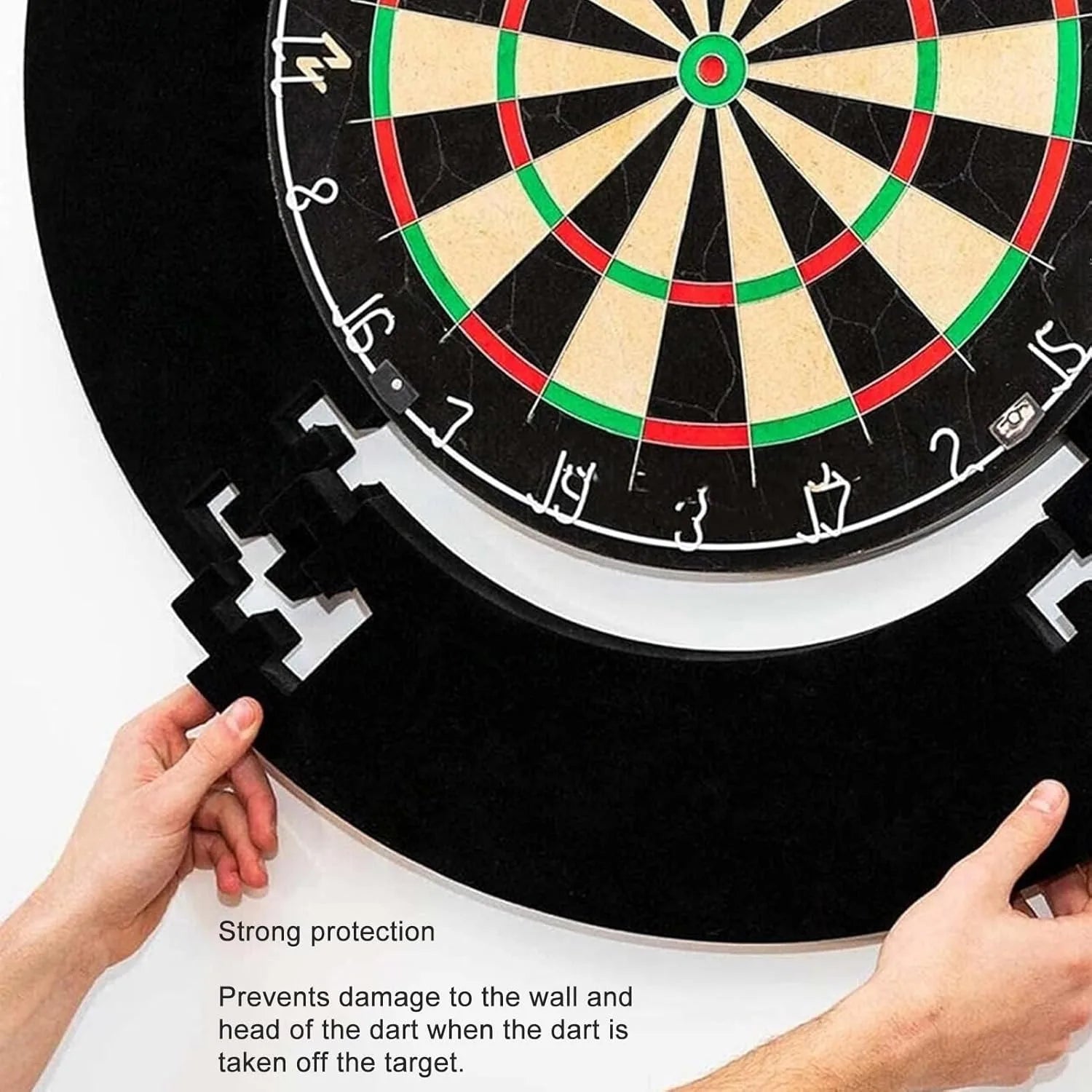 EVA Dartboard Surround Jigsaw Dart Board Protection Ring Leichtgewichtiger Wandschutzring für Dartscheiben Abnehmbarer Dartscheiben-Schutzring