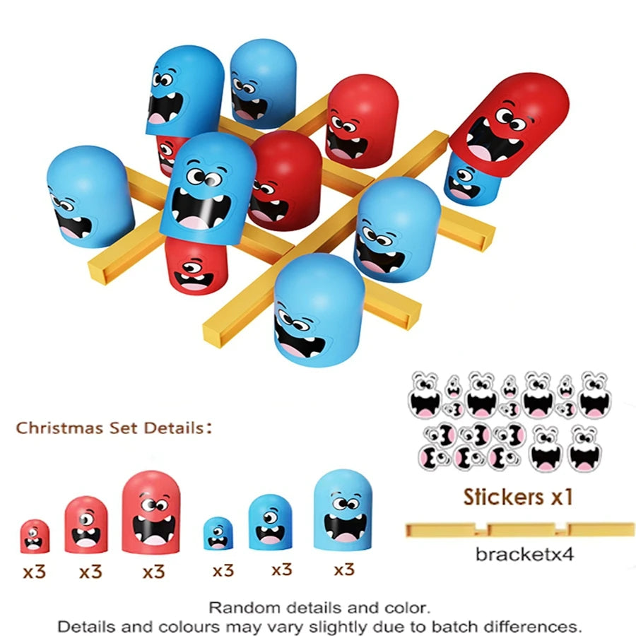 Brettspiel Spielzeug Tic Tac Toe Groß isst Klein Logisches Denken Trainingsspiel Eltern-Kind Interaktives Familienspiel Kinder Weihnachtsgeschenk