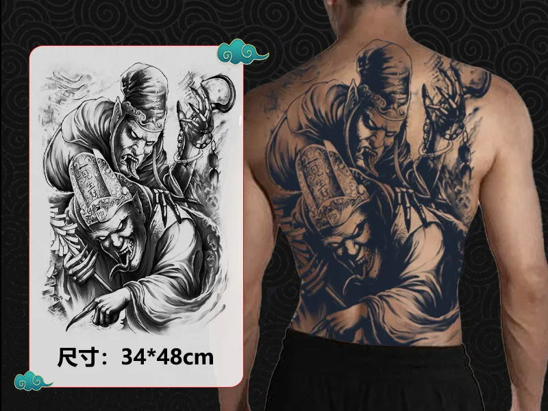 Magic Juice Tinte Wasserdichte Tattoo Aufkleber Große Größe Kräutersaft Temporäre Tattoos Männer Body Art Drache Tiger