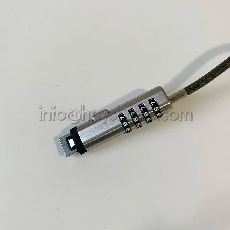 4-Digit Password Protected USB Port Laptop Security Lock Notebook Anti-Theft Combination Lock With Security Steel Lock Cable