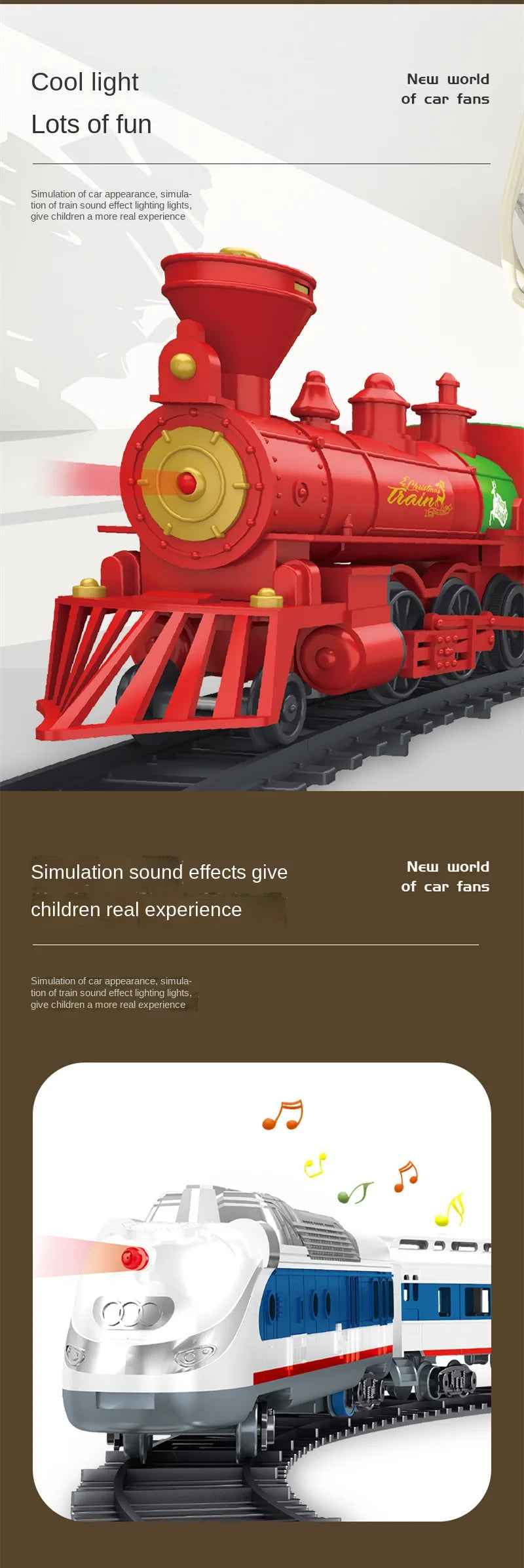 Classical Electric Train Set Toy Car Railway Train Model Educational Game Children Christmas Toys for Boy
