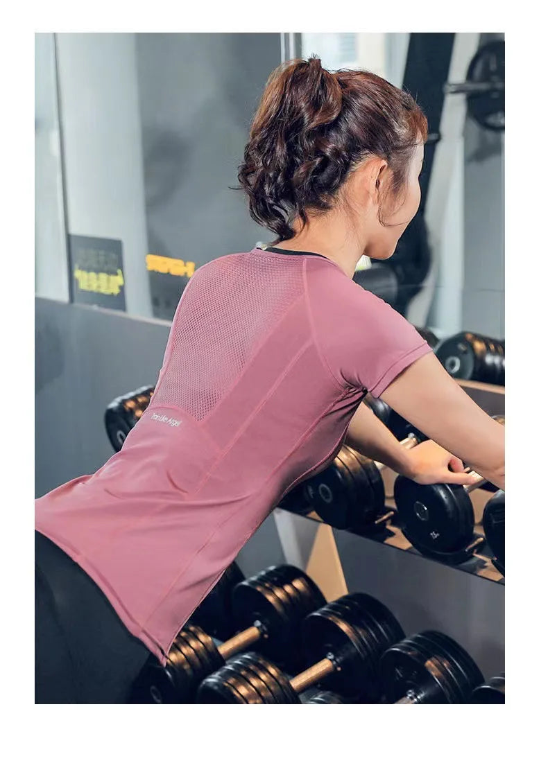 Damen-Sportbekleidung für Fitness, Laufen, Joggen, nahtloses Langarm-Sportshirt für Damen, Yoga-Top, weibliche Workout-Oberteile, T-Shirt