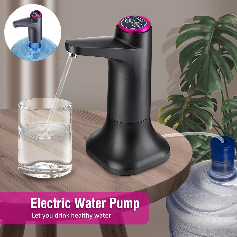 Automatischer Wasserspender, elektrische Wasserpumpe, Tastensteuerung, USB-Ladefunktion, tragbar für Küche, Büro, Outdoor, Getränkespender Zweitbild