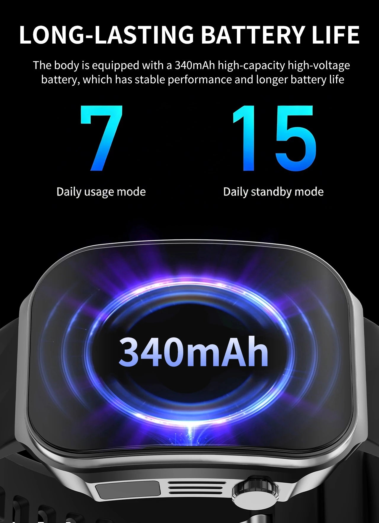 LIGE Neue 2,2-Zoll 3D Gebogenes Display Smartwatch Mit LED-Licht Thermometer Gesundheitsmonitor Smartwatch BT Anruf Sport Fitness Uhr
