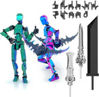 T13 Actionfigur, 3D-gedruckt, mehrgelenkig, beweglich, Titan 13 Lucky Dummy Nova Roboter-Actionfigur, Desktop-Montage, fertiges Geschenk