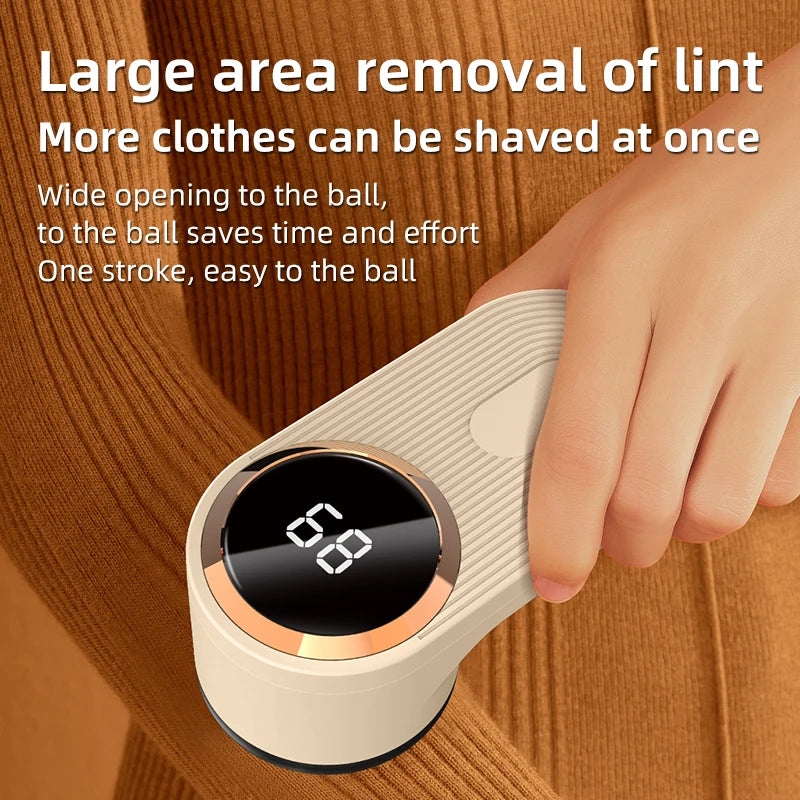 2025 New 1200mAh Lint Remover for Clothing LED Digital Electric Pellet Fluff Remover USB Rechargeable Fuzz Fabric Shaver Sweater