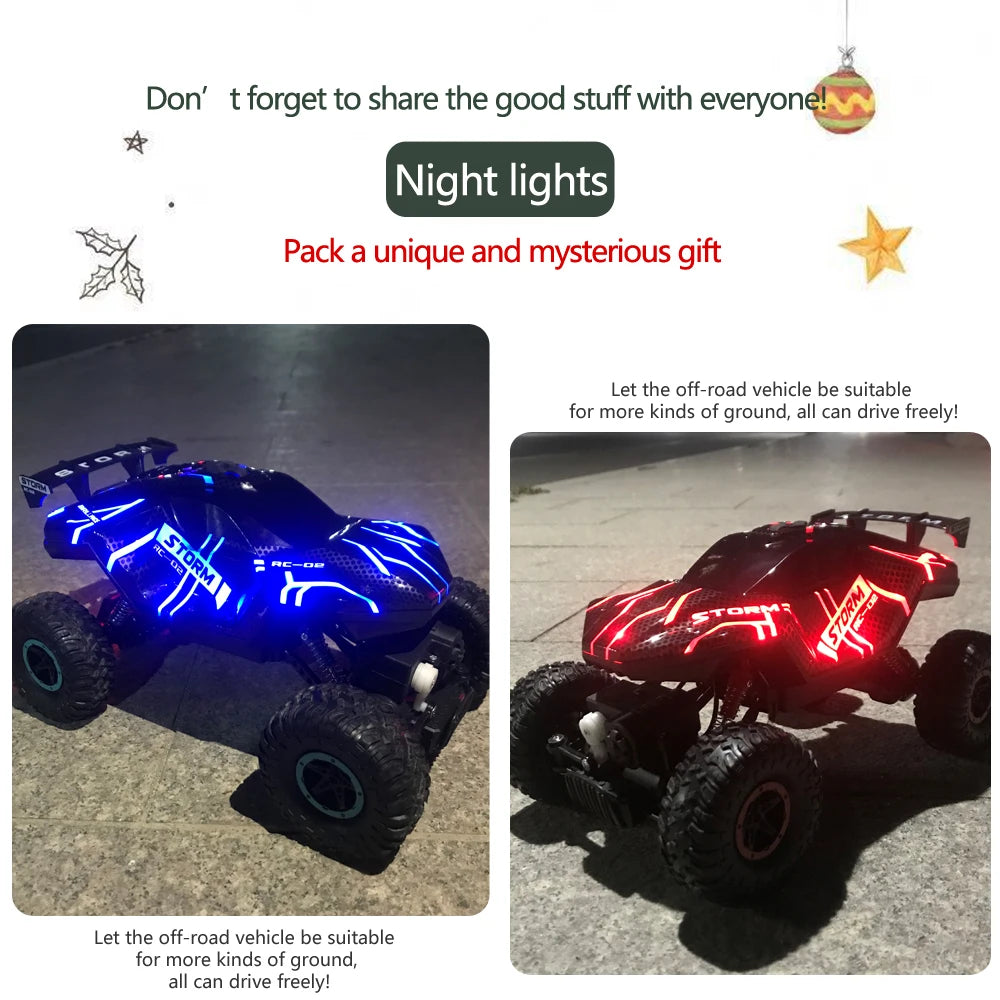 4WD RC Drift-Auto mit Musik, LED-Lichtern, 2.4G Gesten-Funkfernbedienung, Sprüh-Stunt-Auto, 360° drehbares Kletterauto, Spielzeuggeschenk
