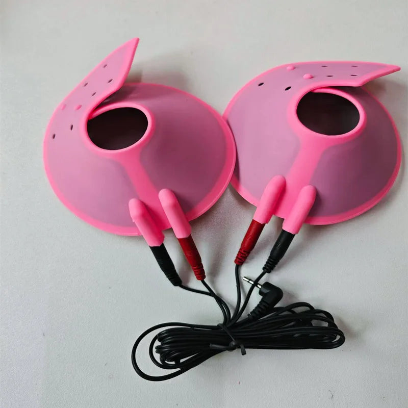 Elektrische Schock Brustwarzenklemmen BDSM Bondage Schamlippenklammer Klitoris-/Penispulsator E-Stimulations-Massagehandschuh/-Pad SM Roller Sexspielzeug für Paare