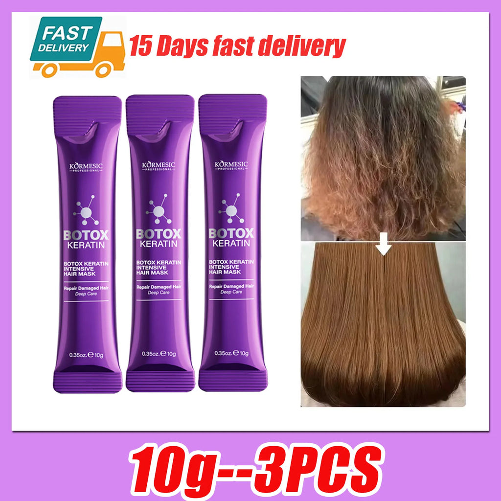 Keratin-Haarmaske Magische 5-Sekunden-Reparatur bei geschädigtem, krausem, weichem, glattem, glänzendem Haar, tiefenwirksame Feuchtigkeitspflege, Haarpflegemaske