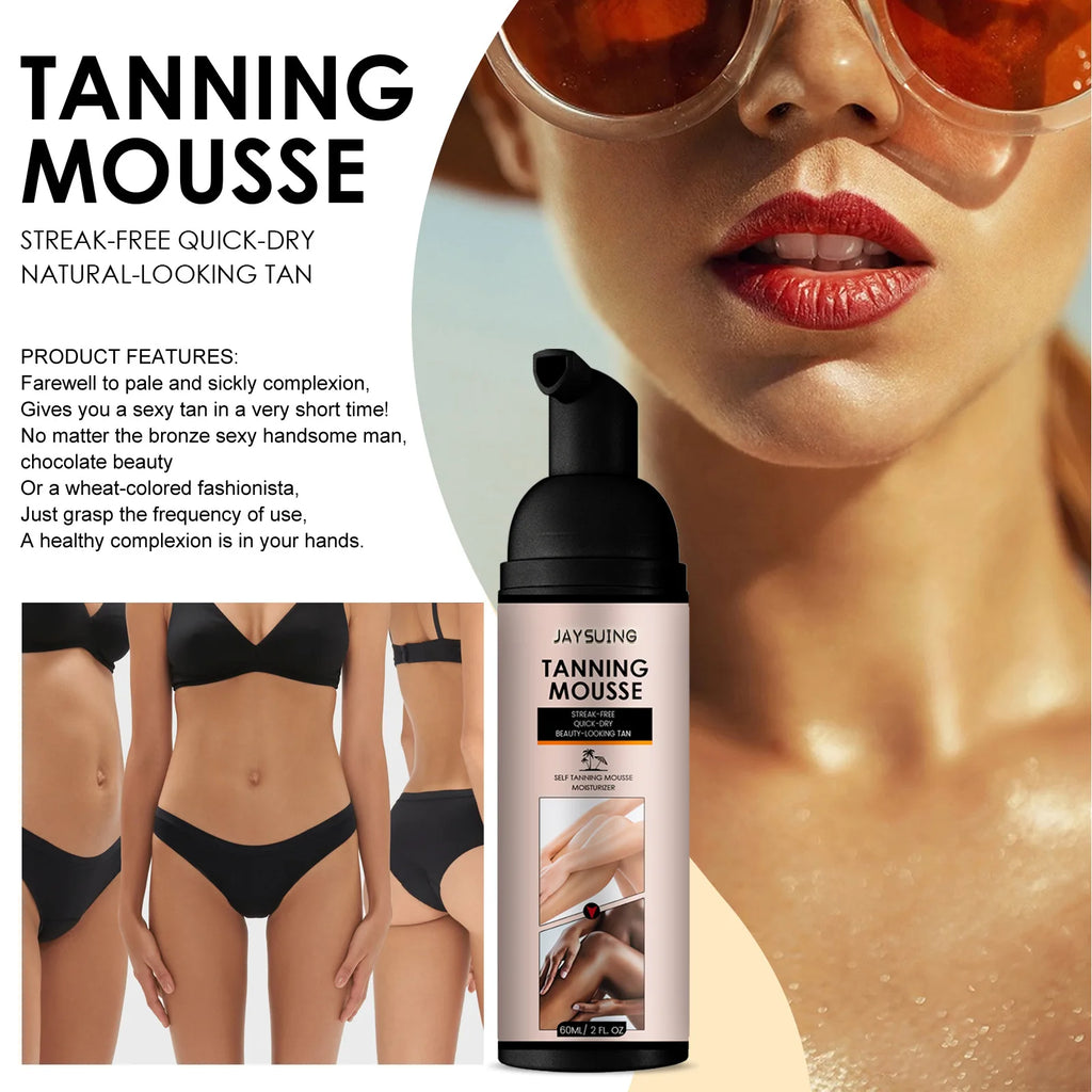 Bräunungscreme Selbstbräuner Sonnenlose Bräune Körper Bräunungsbeschleuniger Haut Glanz Schutz Sonnenbaden Feuchtigkeitscreme Natürlicher Selbstbräuner Mousse
