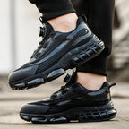 Herren Arbeitsschuhe Drehverschluss-Arbeitssneaker Schutzschuhe Industrie-Sicherheitsschuhe Durchtrittsicher Anti-Smash Stahlkappen-Schuhe