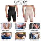 Herren Body Shaper Bauchkontroll-Shorts Shapewear Bauchmieder Boxer Slips Hohe Taille Schlankheitsunterwäsche Bein Kompressionshose