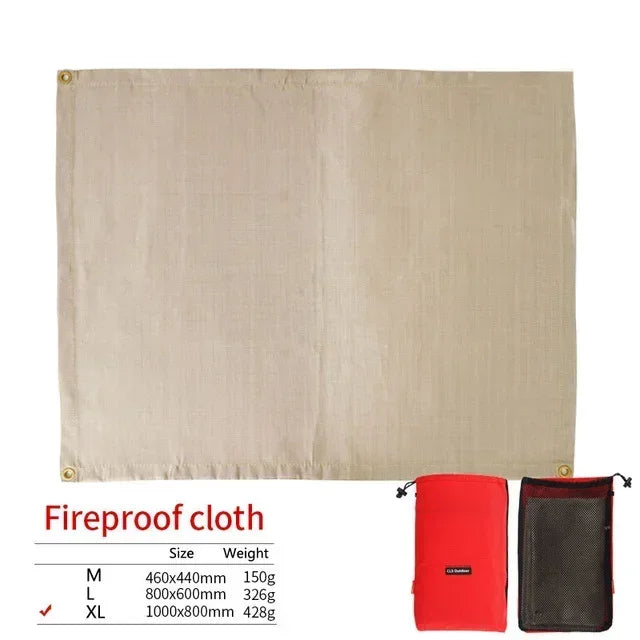 Neue Outdoor-Camping feuerfeste Matte Picknick Barbecue Isolationsmatte flammhemmend Hochtemperatur-Feuerdecke Fiberglasmatte
