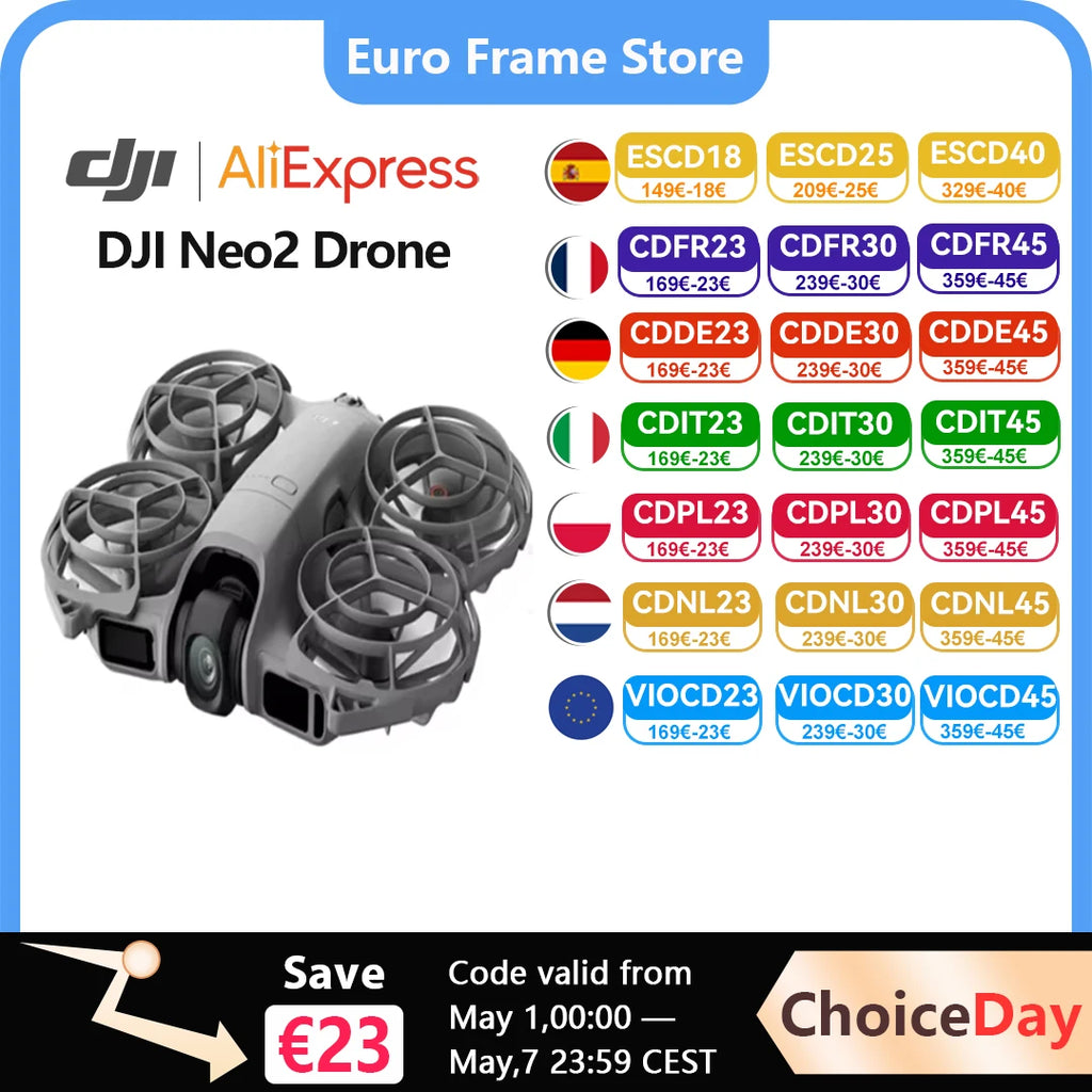DJI Neo2 Drohne Flugkamera-Drohne 4K stabilisiertes Video 151g leicht & tragbar Vollständiger Propellerschutz neun 2 C0