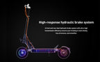 JOYOR S10-S-Z E-Scooter 60V 18Ah Doppelmotor 2000W 10 Zoll Reifen Erwachsenen E-Scooter Schwarz Höchstgeschwindigkeit 65km/h Reichweite 70-85km