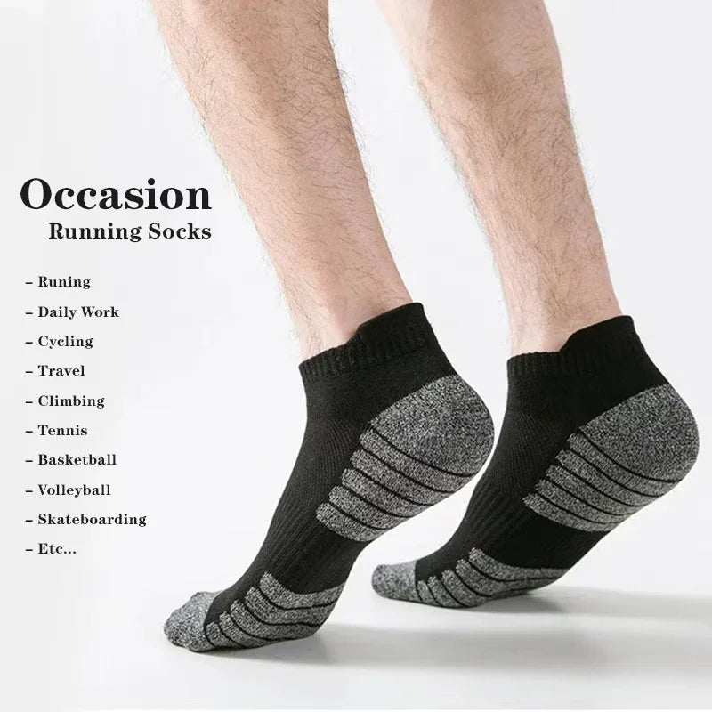 3 Paar professionelle Lauf-Sport-Fitness-Knöchelsocken Herren Handtuchsocken Outdoor-Sport Kurze Socken Herren und Damen Socken GIFRS