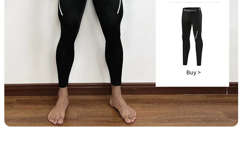 Herren Eng Anliegende Kompressionshose Schnell Trocknende Sportbekleidung Lauftights Herren Leggings Fitness Training Sexy Sport Gym Leggings